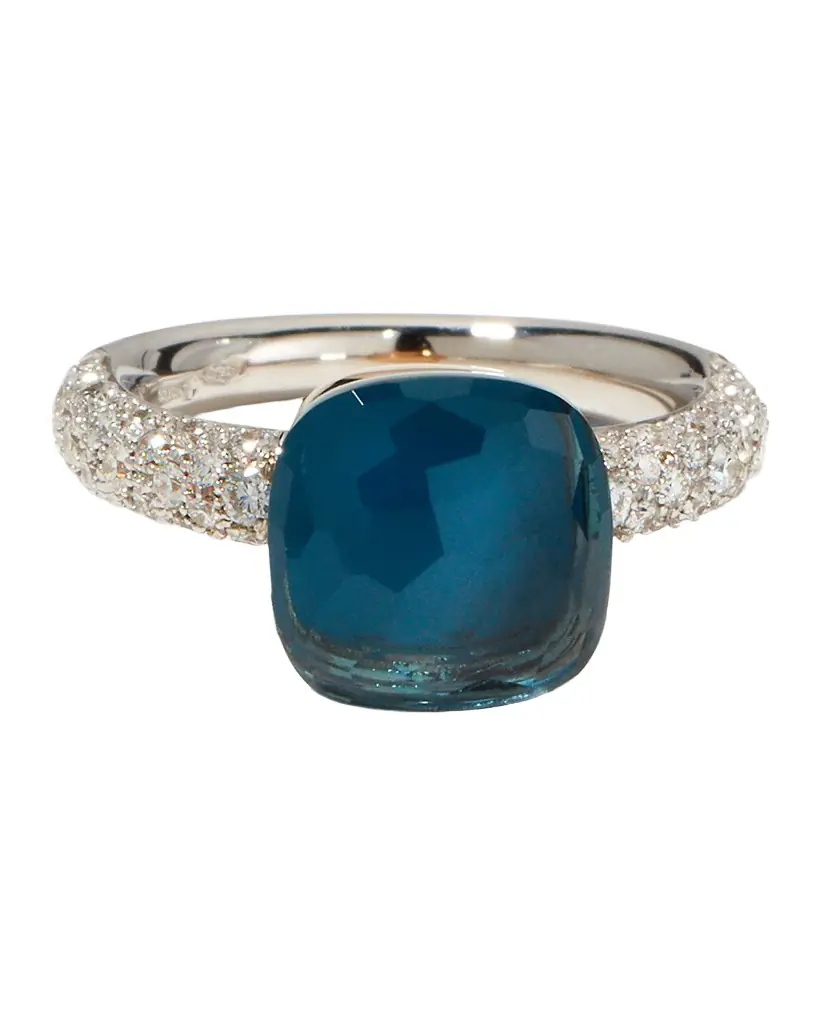 Pomellato Nudo 18K Rose Gold Gemstone and Diamond Ring