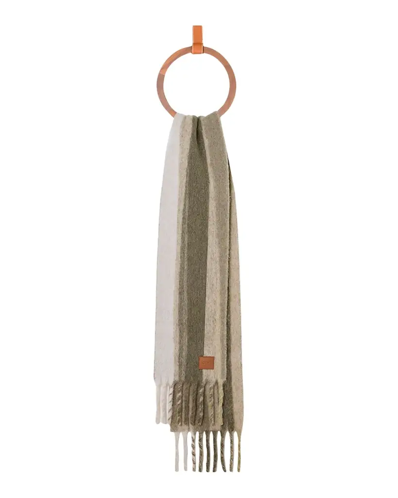 Loewe Alpaca Wool-Blend Jacquard Stripe Scarf