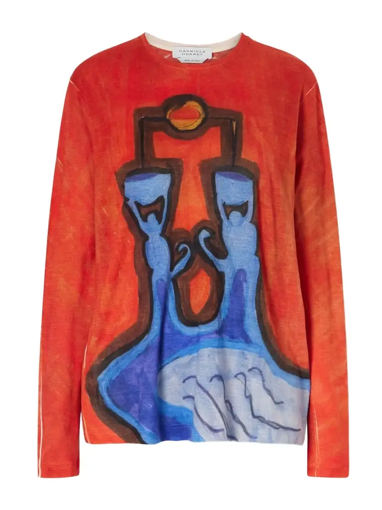 Gabriela Hearst Isaro Printed Cashmere Sweatshirt