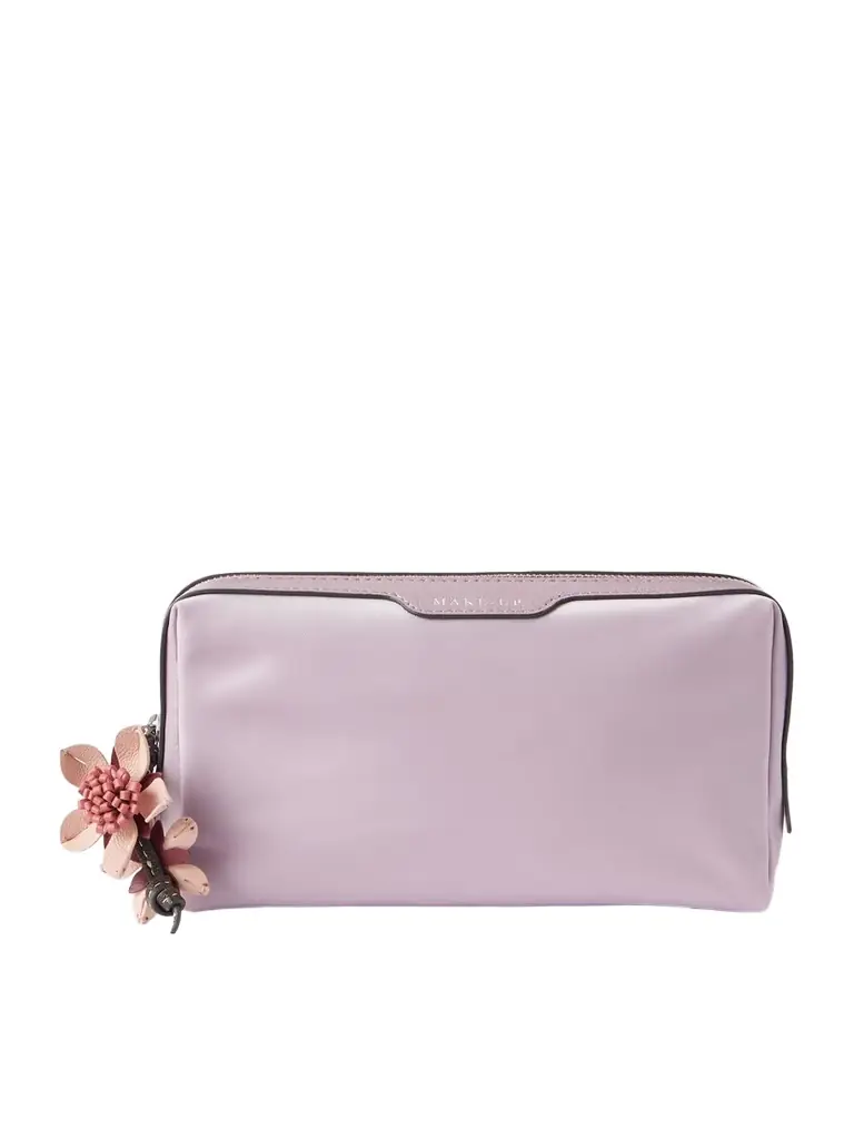 Anya Hindmarch Sakura Blossom Leather-trimmed Shell Cosmetics Case