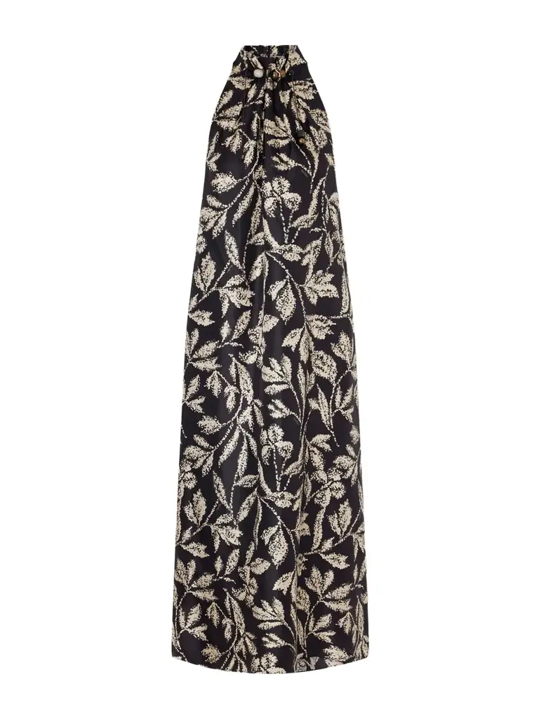 Max Mara Printed Silk-twill Midi Dress