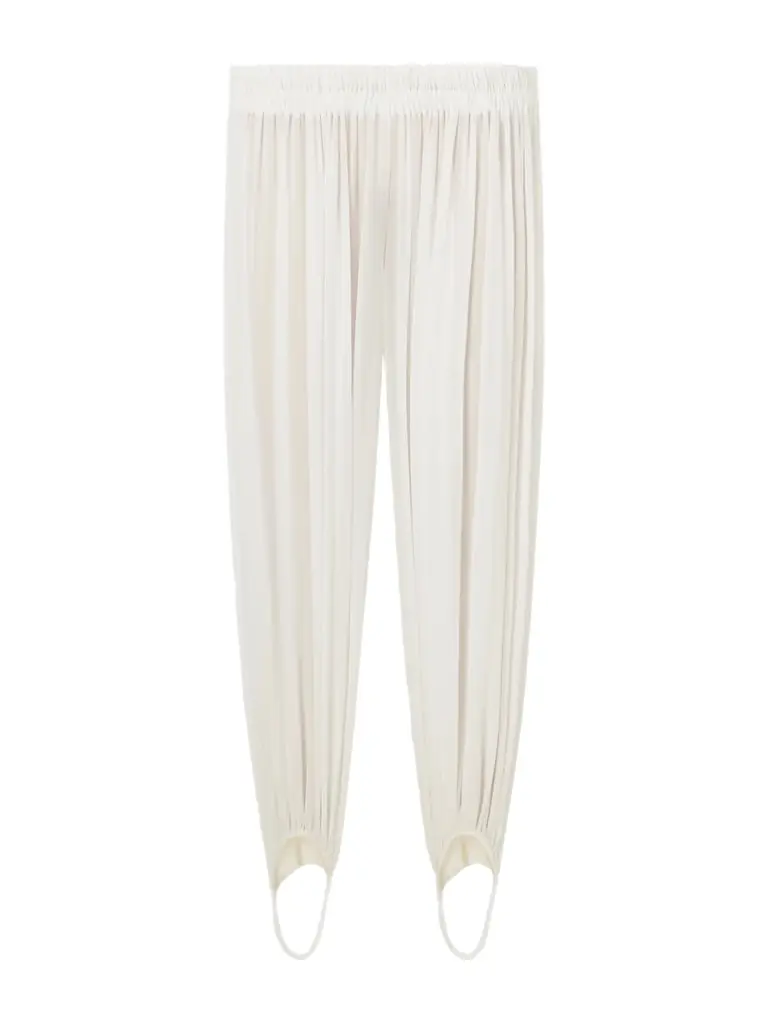 Alaïa Shirred Silk-blend Georgette Balloon Pants