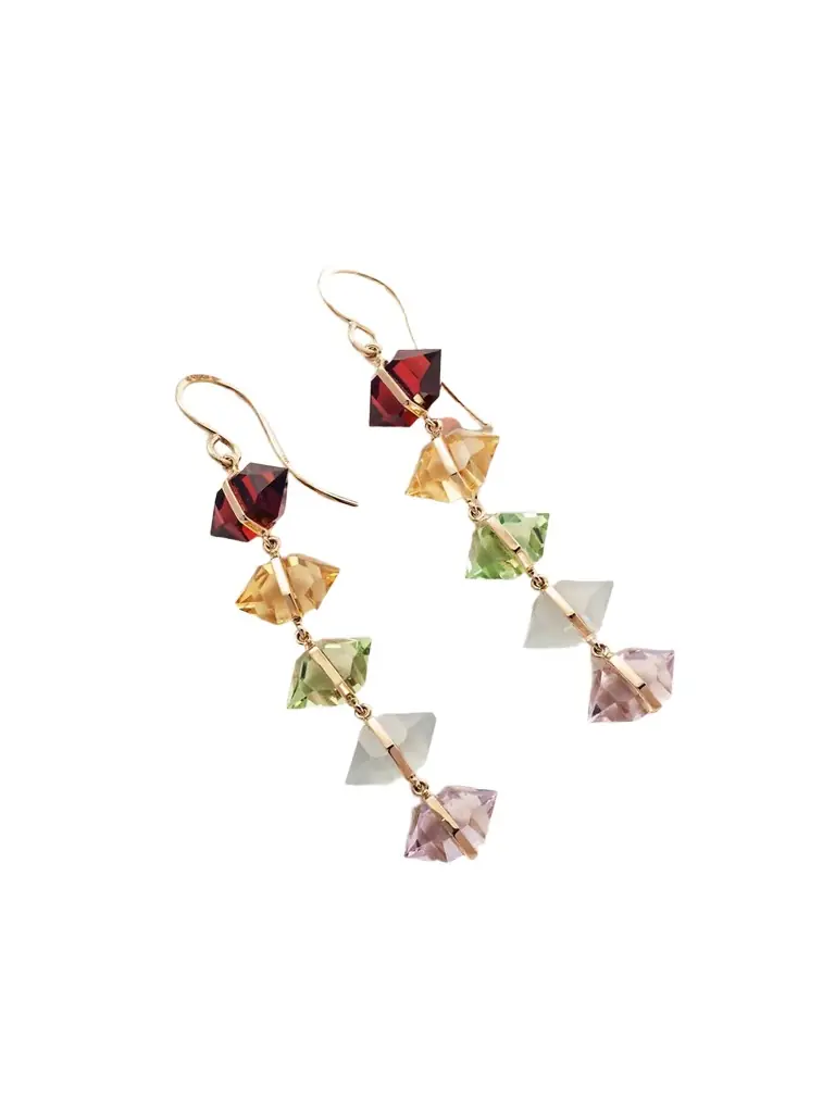 Melissa Joy Manning 14-karat Gold Multi-stone Earrings