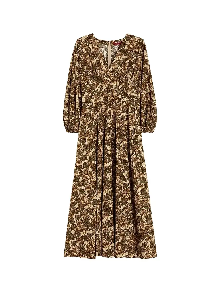 Max Mara Women's Printed Cotton Poplin Dress - Natural