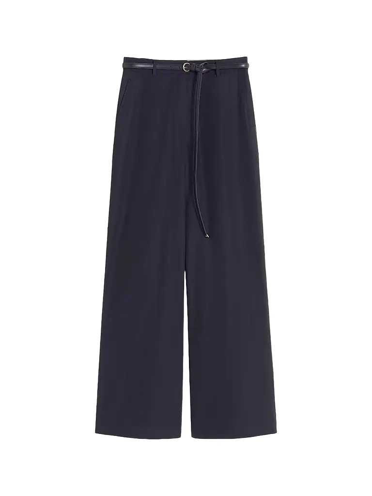 Max Mara Women's Cotton Poplin Trousers - Black