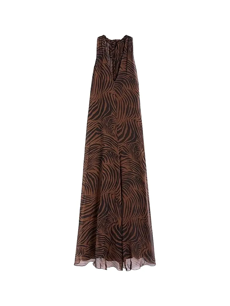 Max Mara Women's Printed Silk Chiffon Dress - Brown