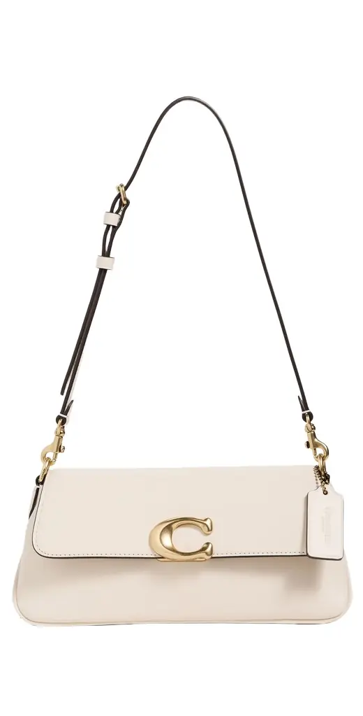 Coach Refined Calf Leather Jet Shoulder Bag Chalk One Size