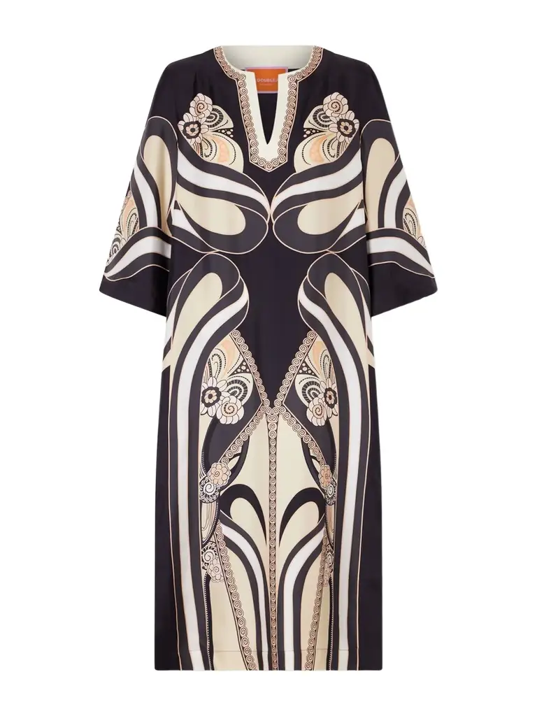 La DoubleJ Printed Silk-twill Midi Dress
