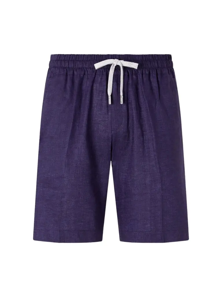 FEDELI Alfa Straight-Leg Linen Drawstring Shorts - Men