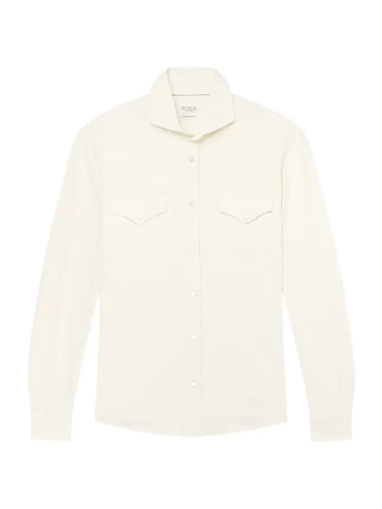 Brunello Cucinelli Honeycomb-Knit Cotton Shirt - Men