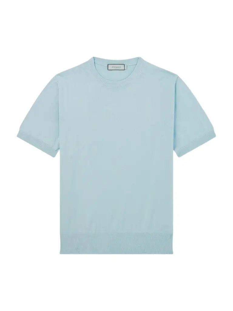 Canali Knitted Cotton T-Shirt - Men