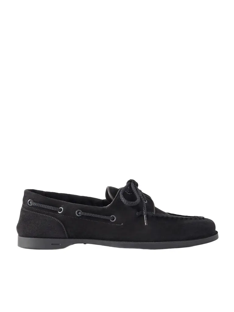 John Lobb Foil Suede Boat Shoes - Men