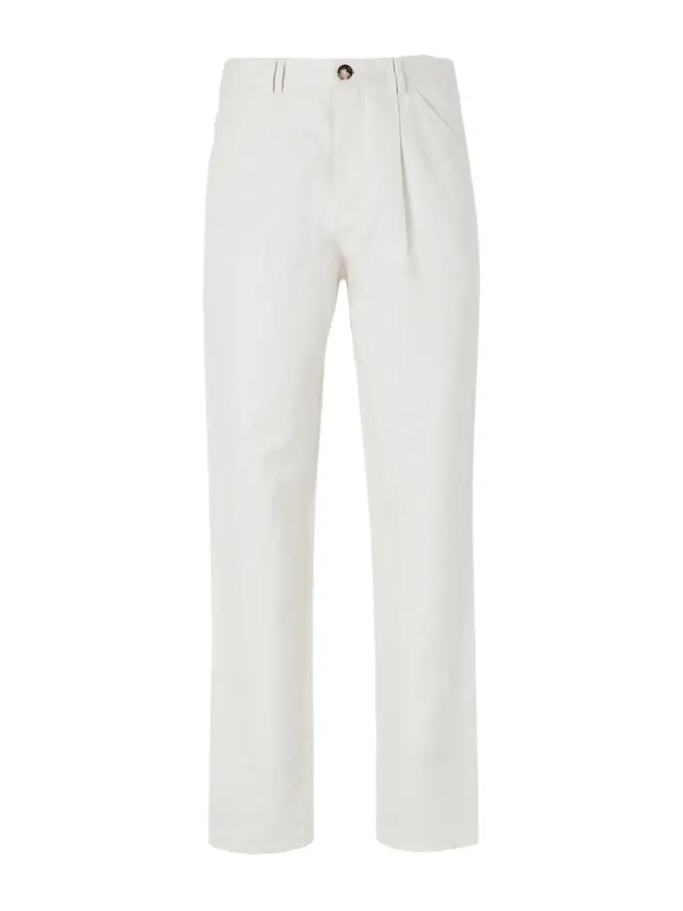 Brunello Cucinelli Slim-Fit Cotton and Linen-Blend Trousers - Men