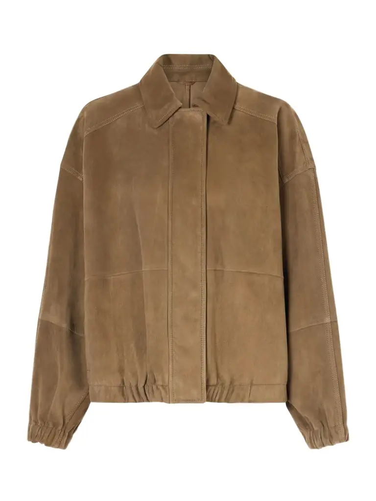 Brunello Cucinelli Paneled Suede Bomber Jacket