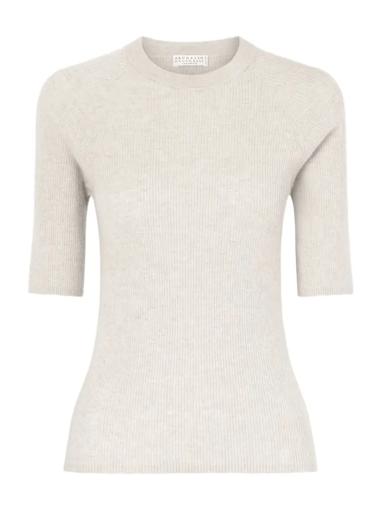 Brunello Cucinelli Ribbed-knit T-shirt