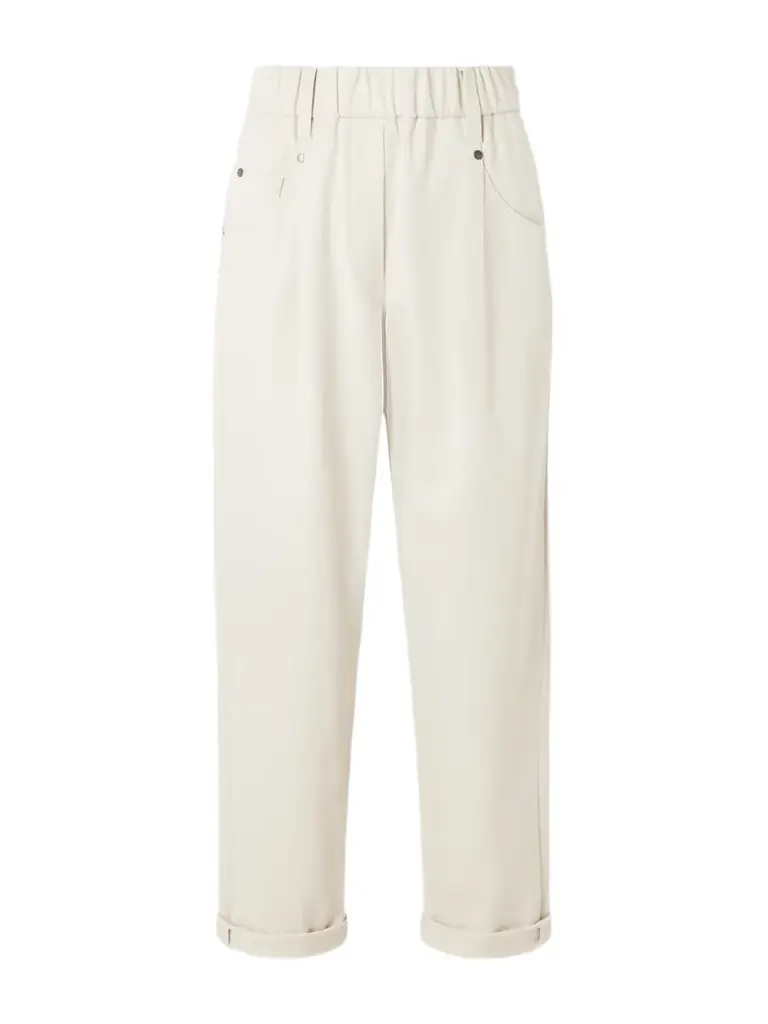 Brunello Cucinelli Tapered Cotton-blend Trousers
