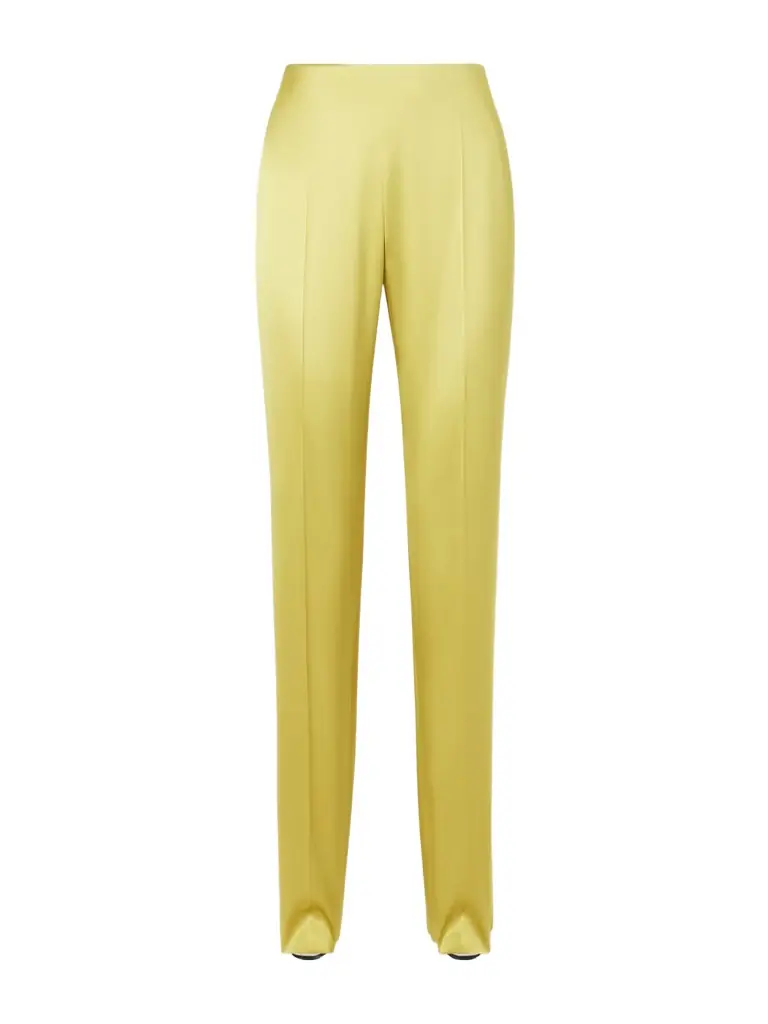 Valentino Garavani Silk-blend Duchesse Straight-leg Pants