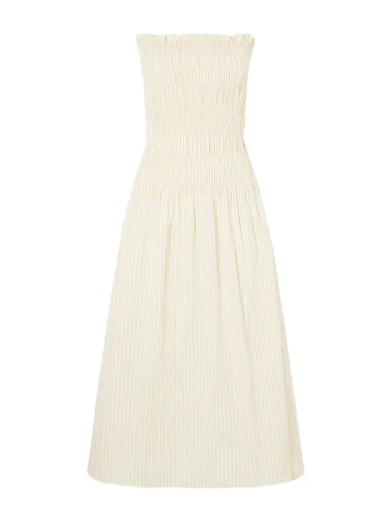 faithfull laia shirred gingham cotton maxi dress Laia Maxi Dress L / SOTTO