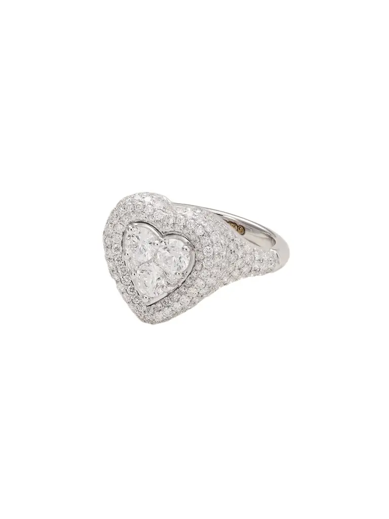 Kamyen Manaal 18-karat White Gold Diamond Pinky Ring