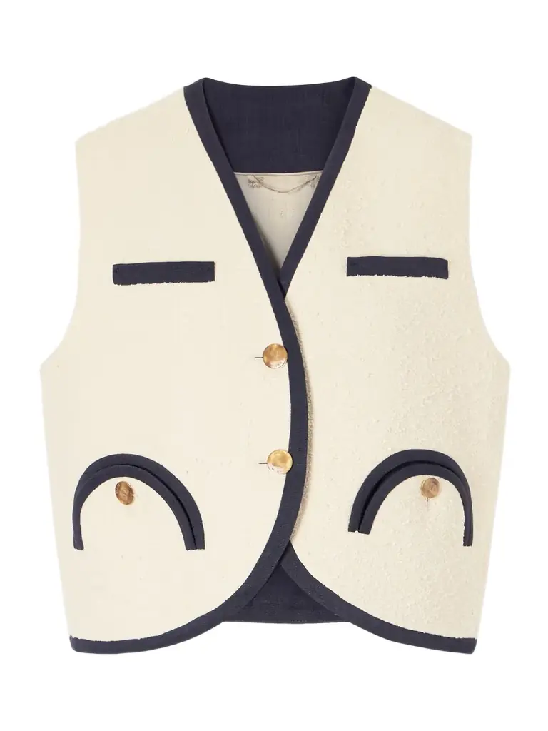Blazé Milano Orinda Gliss Cotton-blend Bouclé Vest
