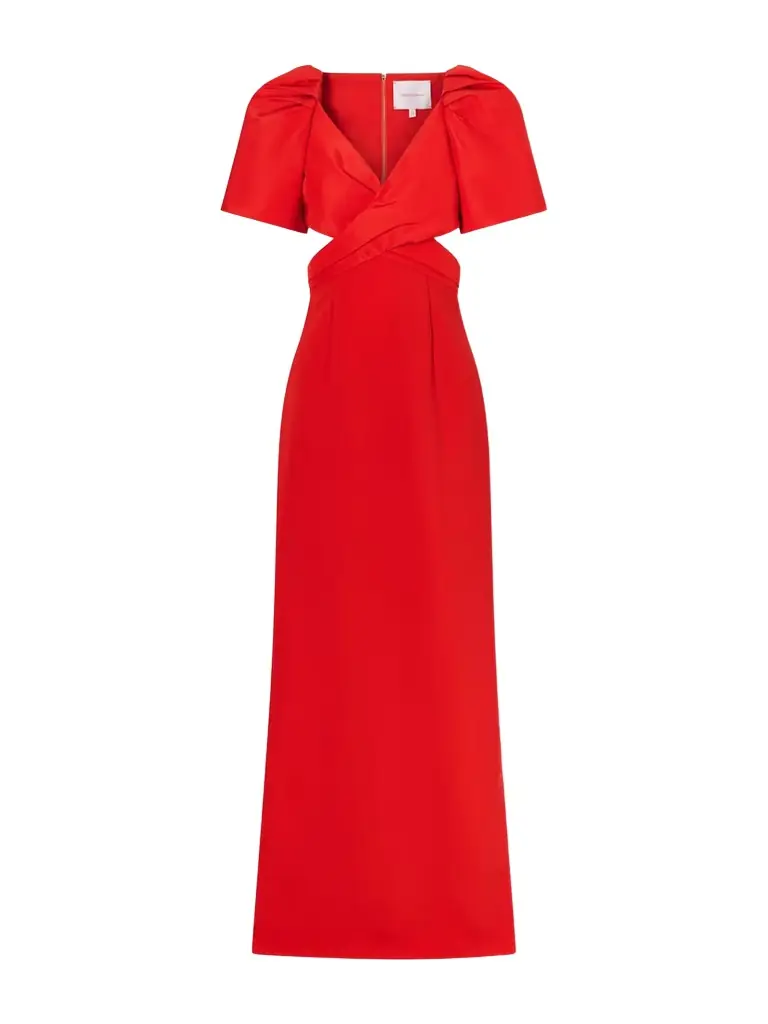 Carolina Herrera Cut-out Silk-faille And Crepe Gown