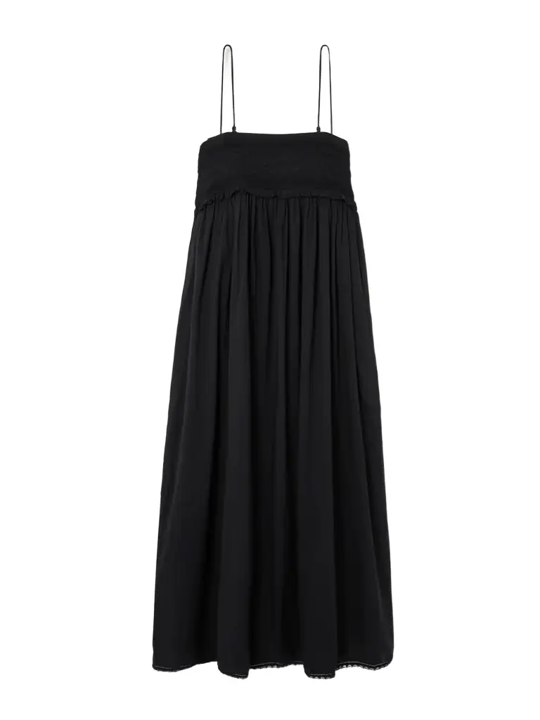 Posse Danielle Lace-trimmed Cotton Midi Dress