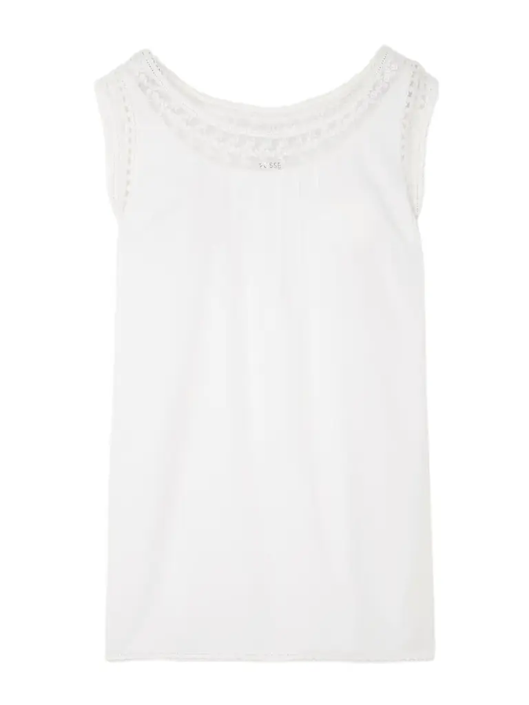 Posse Danielle Lace-trimmed Cotton Mini Dress