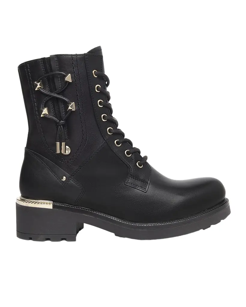 NeroGiardini Leather Corset Moto Booties
