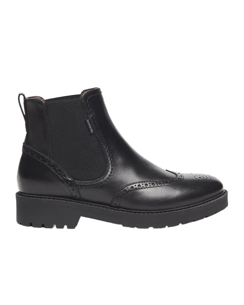 NeroGiardini Brogue Leather Chelsea Ankle Booties