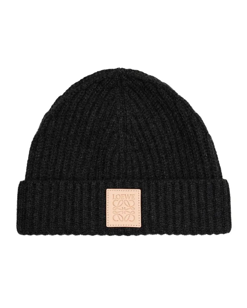 Loewe Cashmere Blend Logo-Patch Beanie