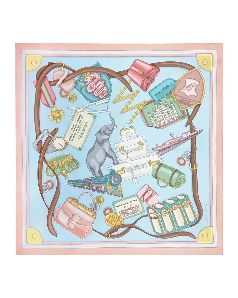 Franzi Printed Silk Twill Square Scarf
