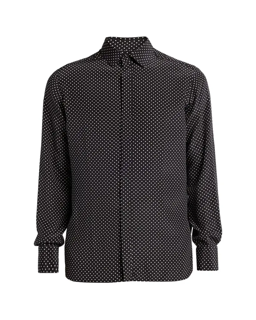 TOM FORD Men's Lyocell Polka Dot French Cuff Sport Shirt