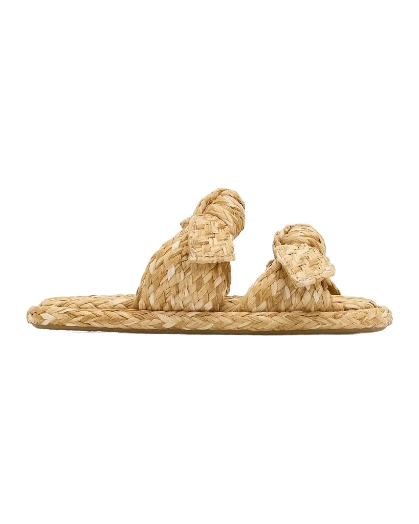 Zimmermann Carousel Raffia Slide Sandals