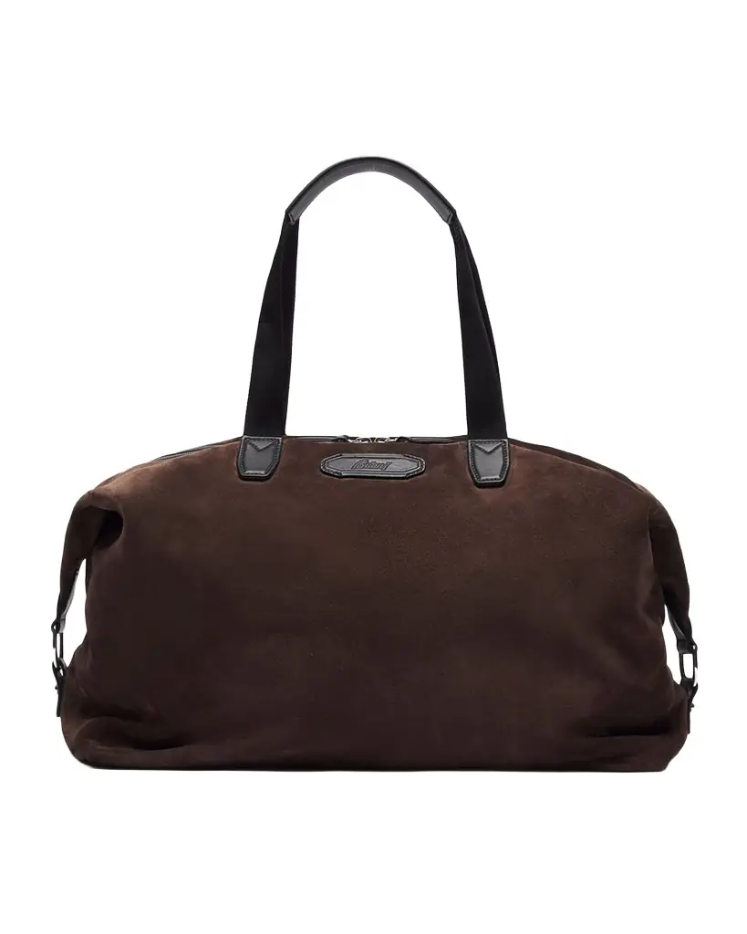 Brioni Men 's Calfskin Suede Duffle Bag