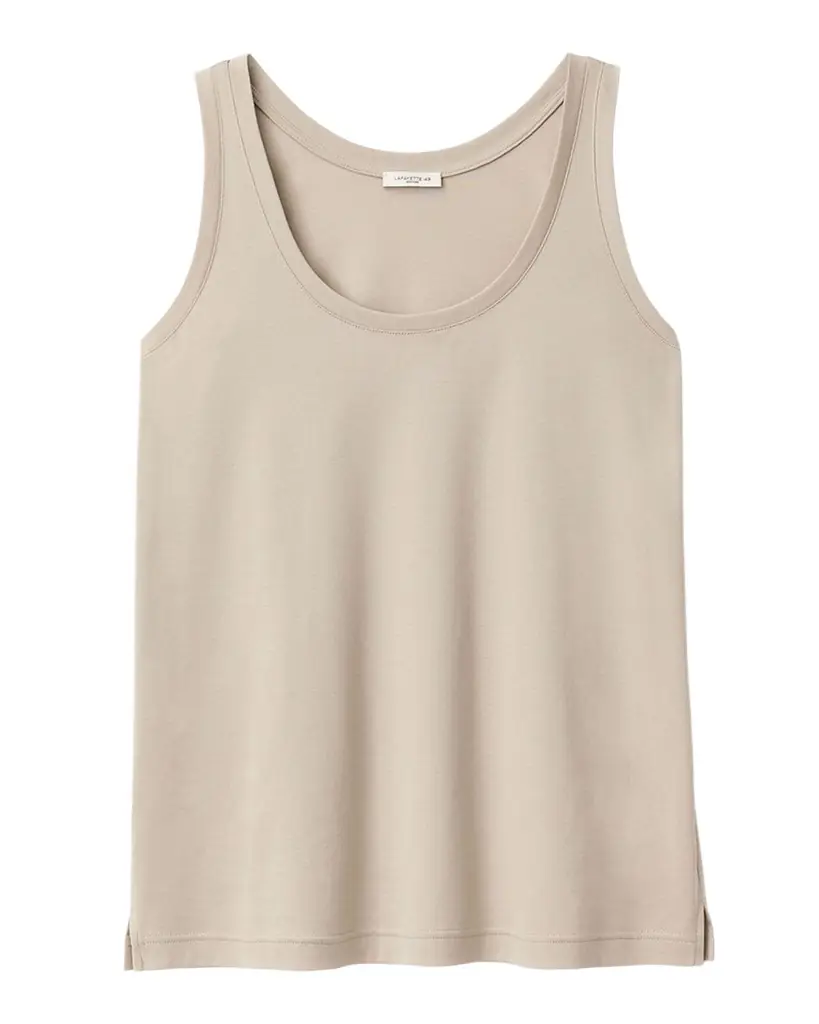 Lafayette 148 New York Scoop-Neck Cotton-Silk Tank