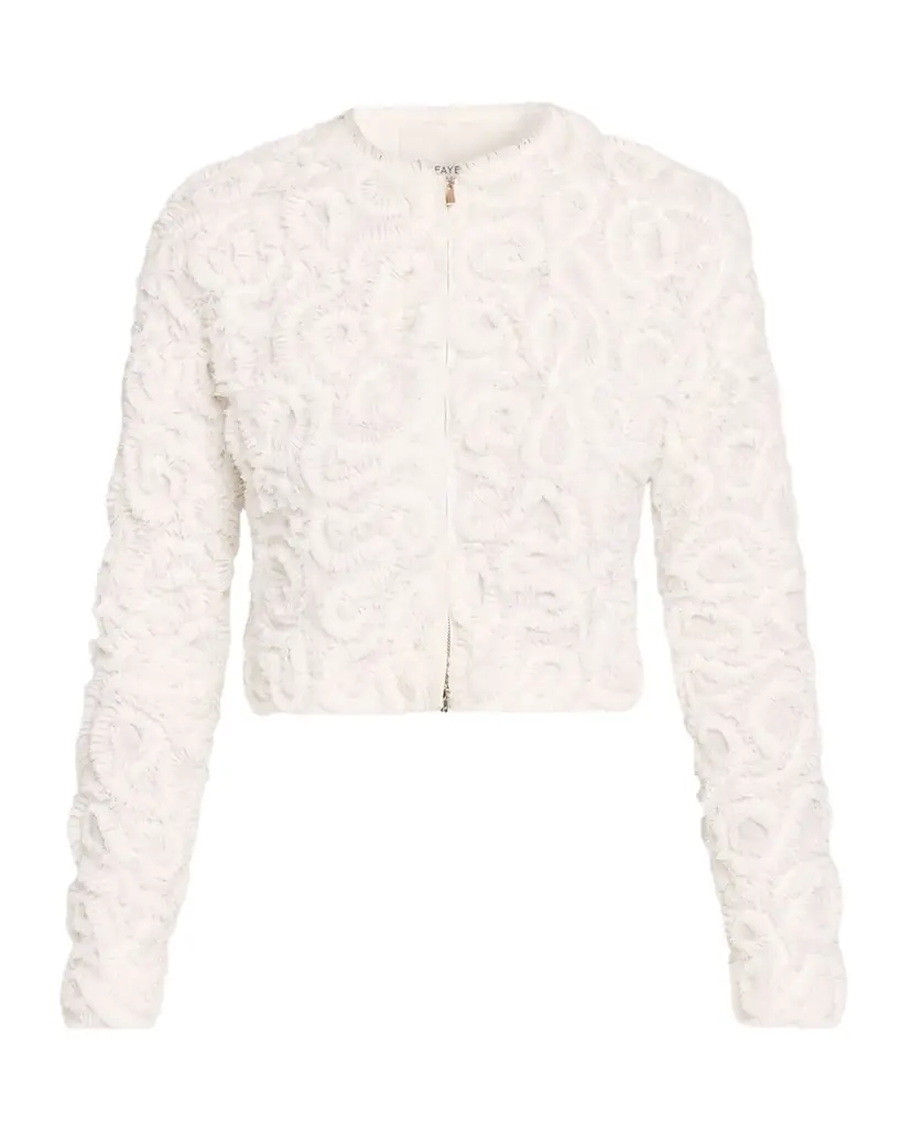 Lafayette 148 New York Ruffle Zip-Front Jacket