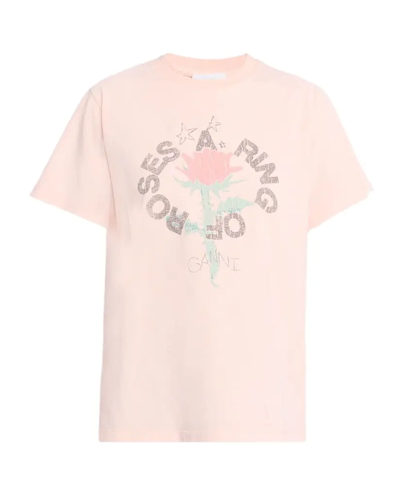 Ganni Crewneck Graphic Tee