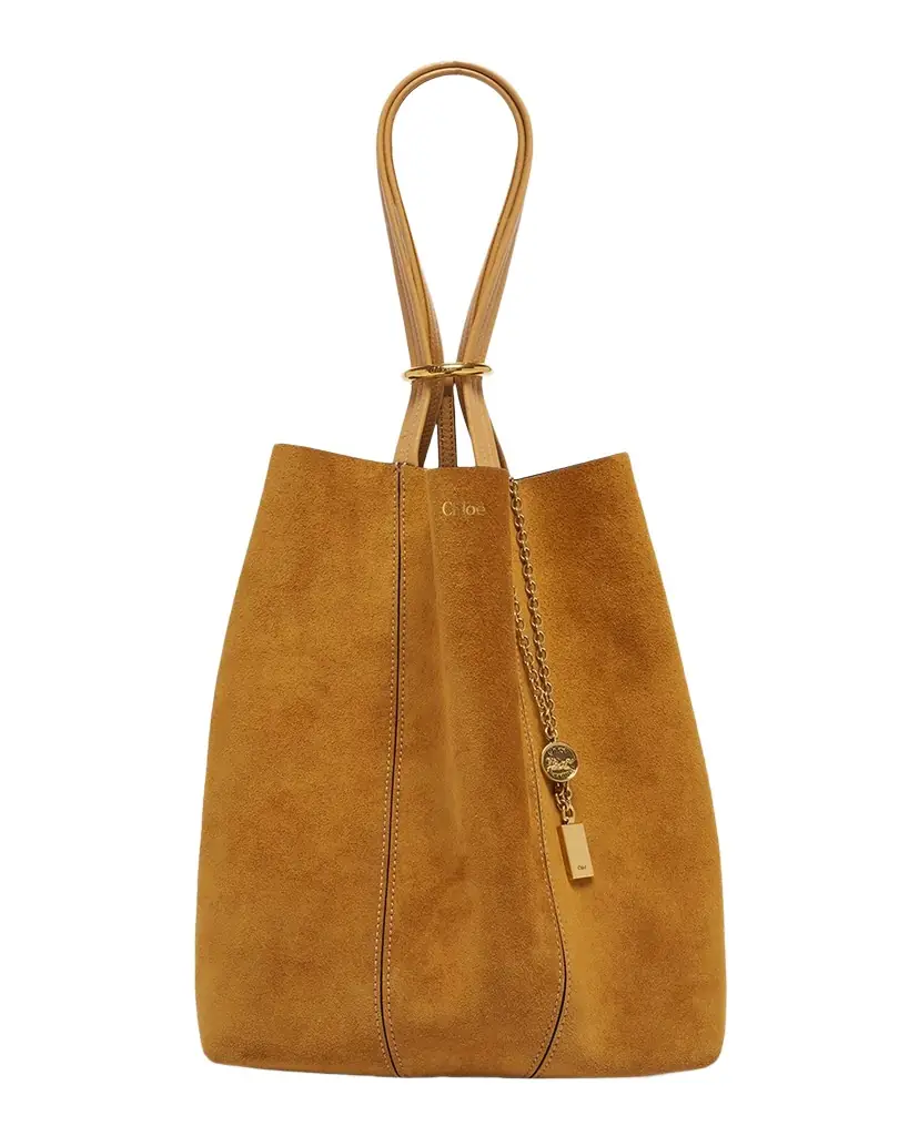 Chloe Spin Small Suede Tote Bag
