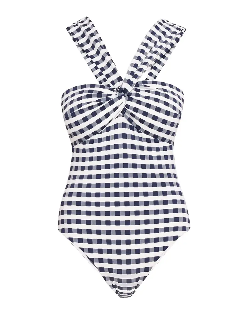 Milly Betsy Cottage Jacquard One-Piece Swimsuit