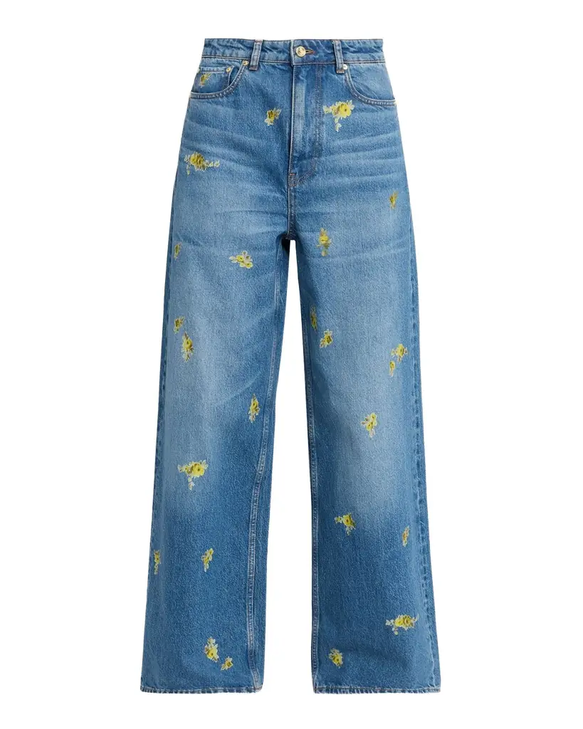 Ganni Lari Floral Baggy Jeans