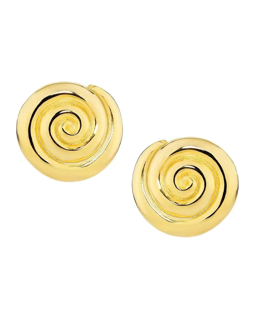 Golconda by Kenneth Jay Lane Swirl Button Earrings