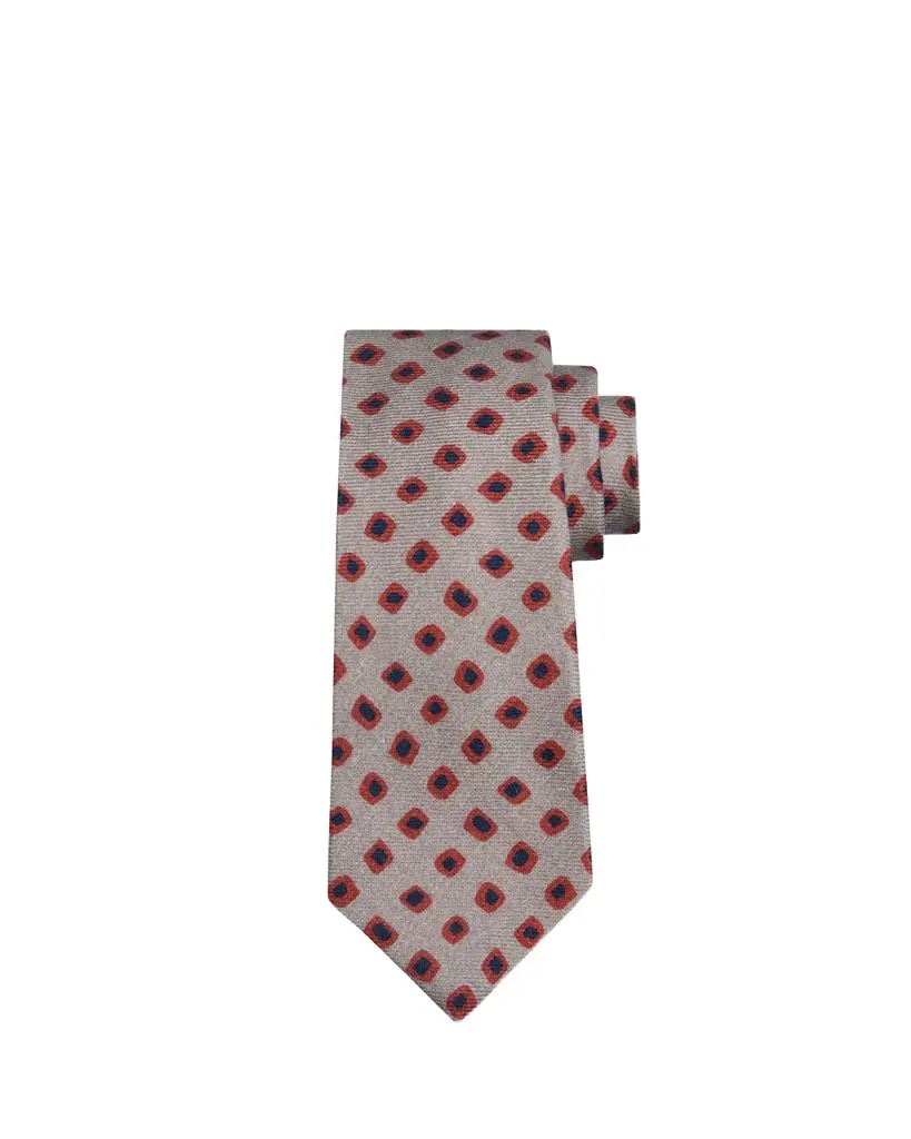 Kiton Men's Abstract-Print Silk 7-Fold Tie