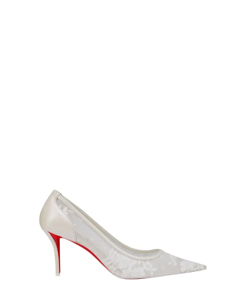 Christian Louboutin 80mm Miss Z Floral Mesh Pumps