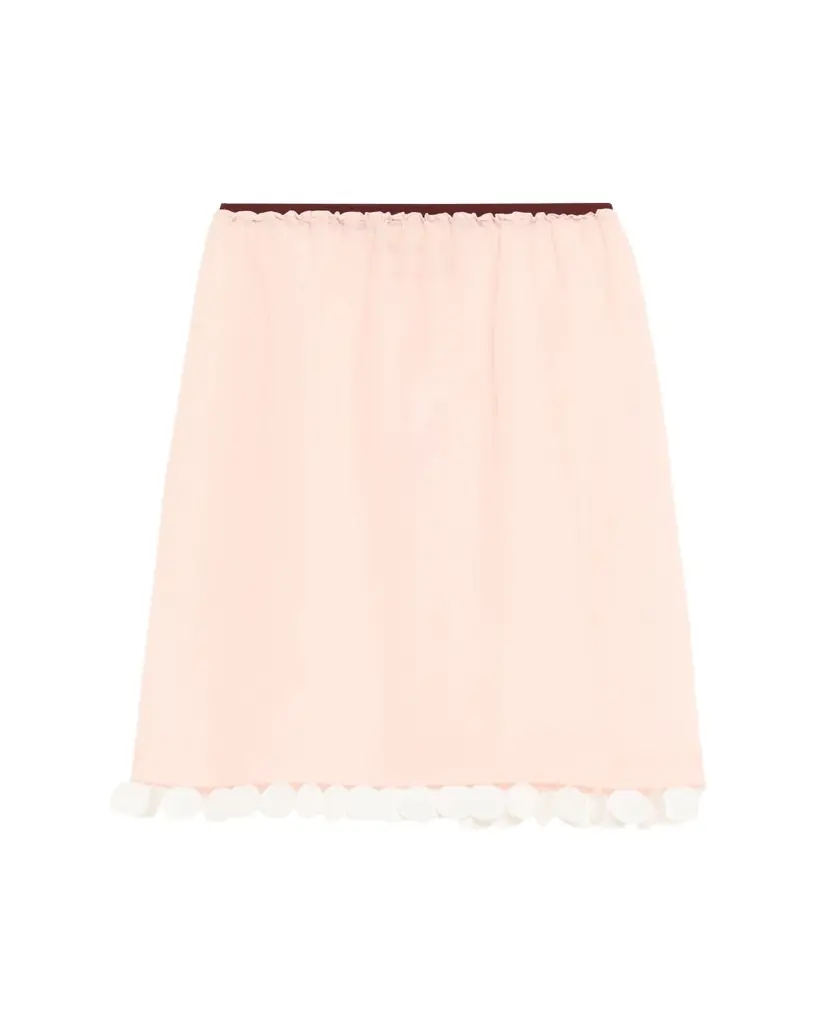 Plan C Dot Sequined Knee-Length Slip Skirt