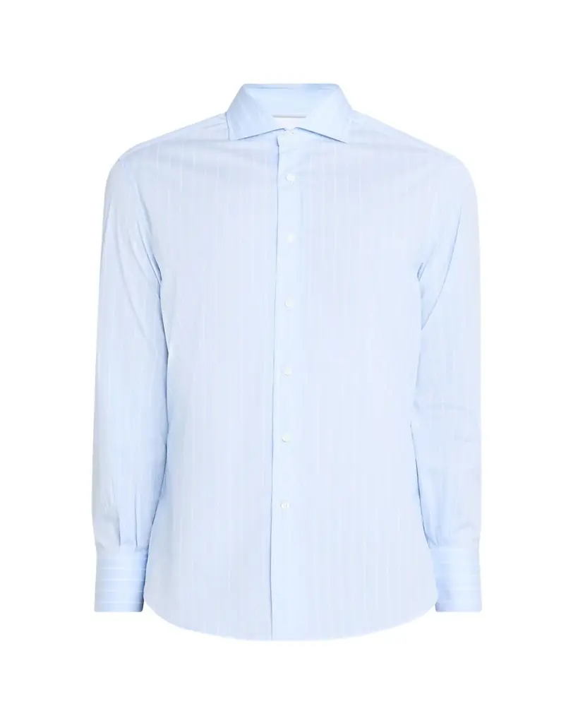 Brunello Cucinelli Men's Pinstripe Cotton Button-Down Shirt