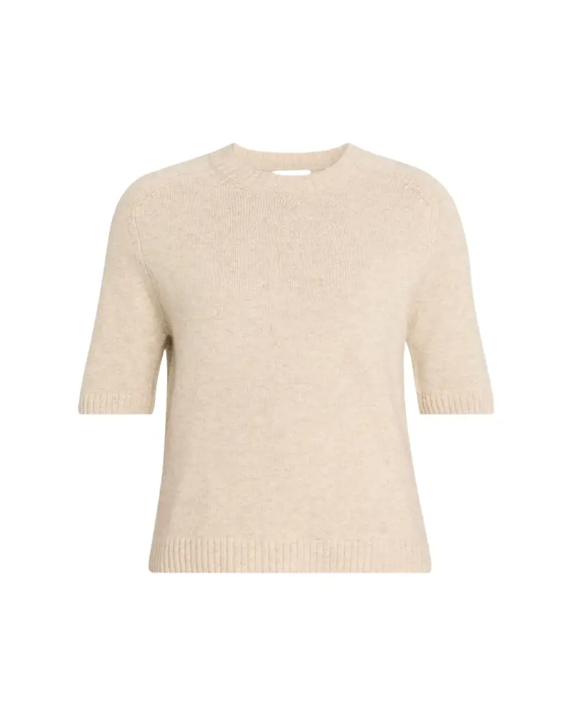 Loulou De Saison Dara Short-Sleeve Cashmere Sweater