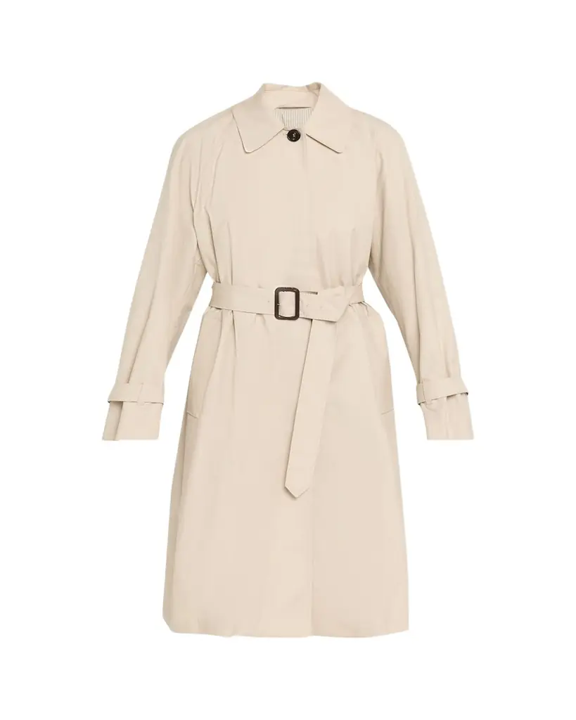 Max Mara Belted Water-Repellent Twill Trench Coat