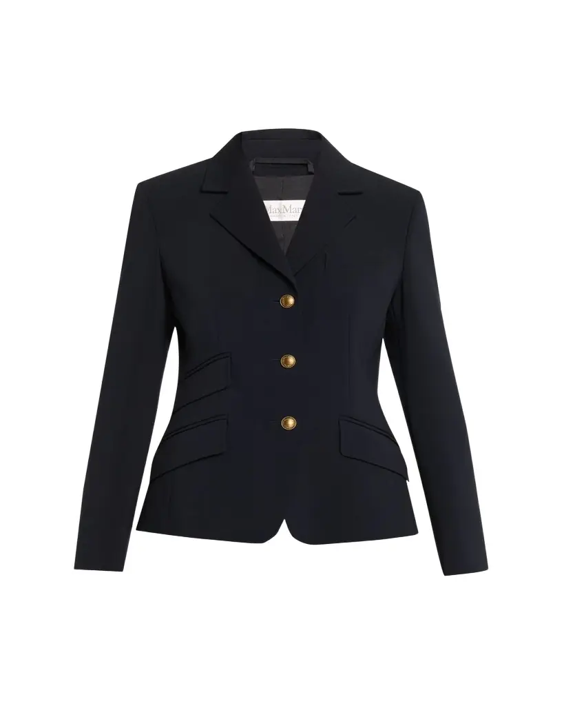 Max Mara Single-Breasted Stretch Wool Jacket