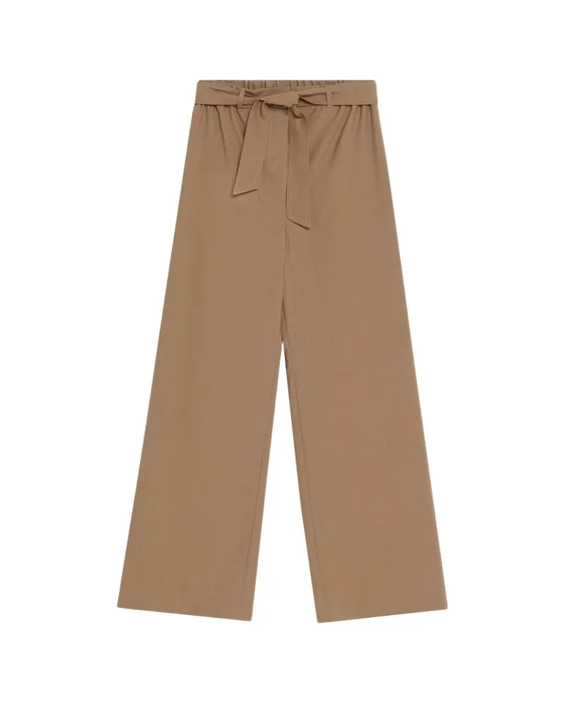 Max Mara Belted Wide-Leg Wool Trousers