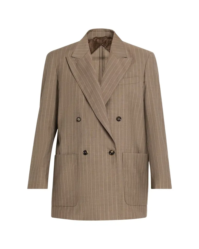 Max Mara Oversized Pinstripe Wool Jacket